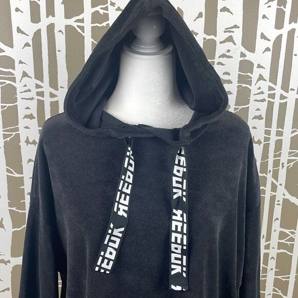 Reebok Terry Cloth Dolman Cropped Sleeve Hoodie - Picture 5 of 11